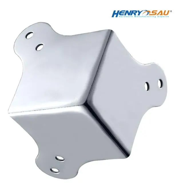 High Quality case Hardware Accessories Pressed Triangular Corner Jumbo 3-leg Suitcase Corner Protectors Box Corner Protectors