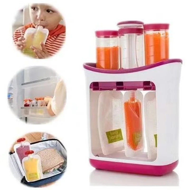 Hot Baby Food Dispenser Bags Squeeze Station for Homemade Baby Food Pouch Filling Station for Puree Food for Babies and Toddlers