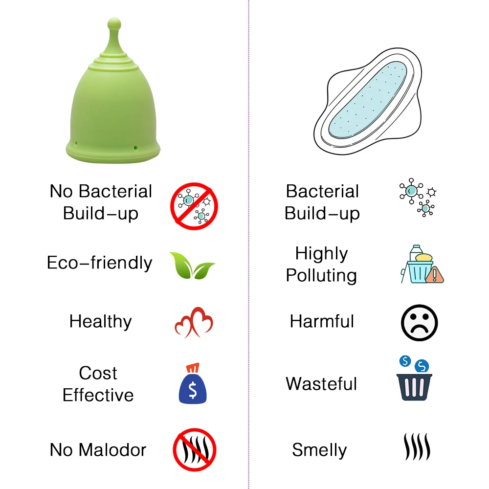 Hot Sale Medical Grade Copas Menstrual Period Cup Kit Silicone Reusable Menstrual Cup