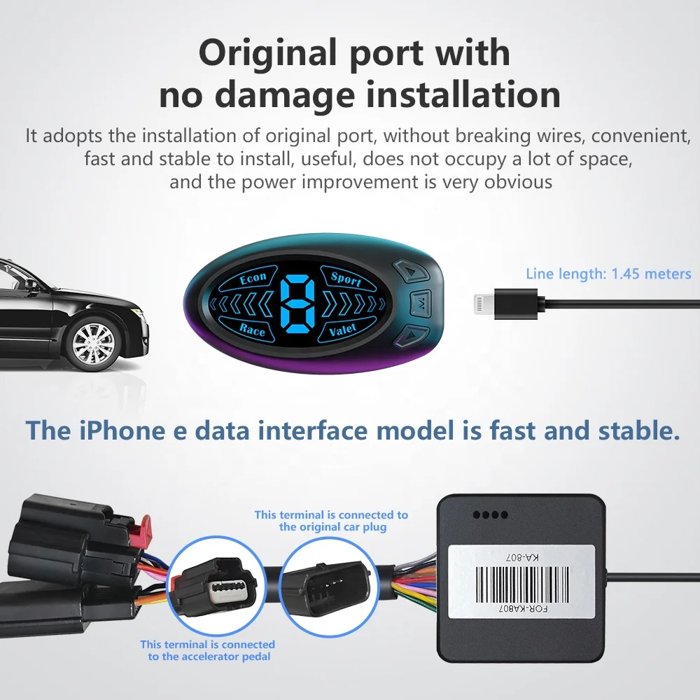 New WiiYii Throttle controller F5 improve faster LED 9 modes pedal throttle controller car electronic