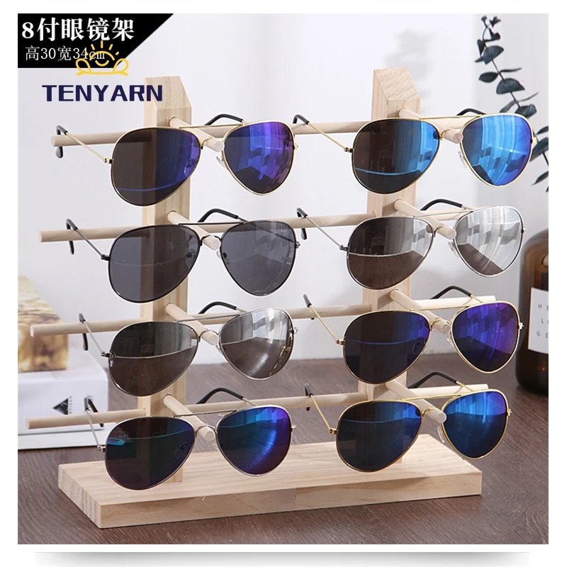 Деревянный стеллаж для очков Tenyarn, бамбуковый стеллаж для солнечных очков, розничная продажа