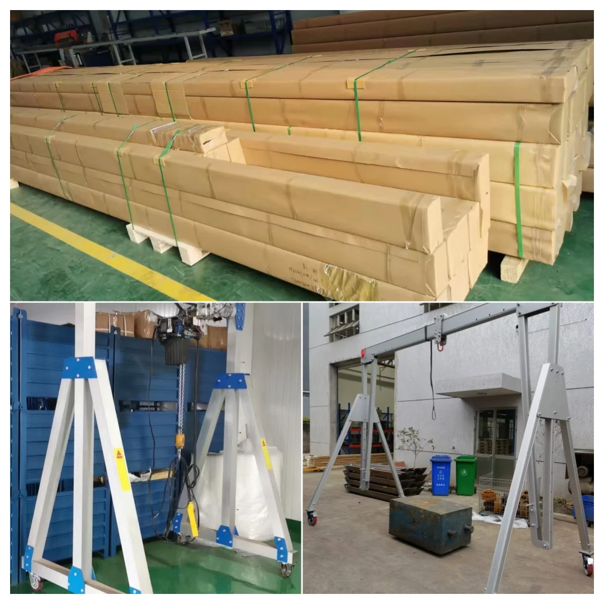 Gantry Crane Alloy Small Electric Portable Mobile Aluminium Fast Dismantling Installation 360 Degrees Rotary Folding 2T 3T 5T