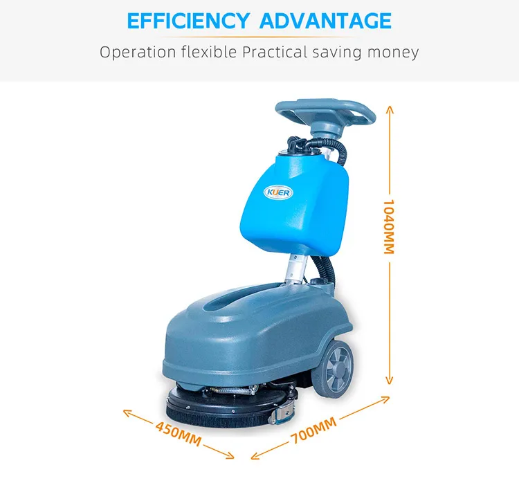 Hand-push Type Floor Scrubber Small Scrubbing and Waxing Machine Floor Cleaning Machine Industrial and Commercial Auto Scrubber