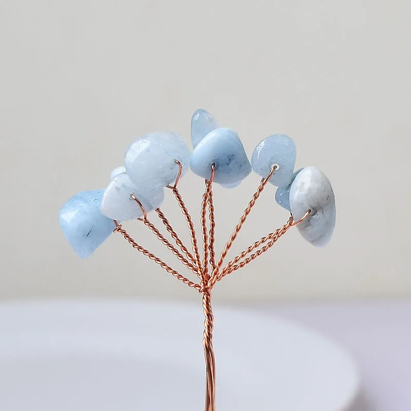 Factory Wholesale Fortune Healing Crystal Tree Copper Wire Gravel Chips Bead Crystal  Money Tree Accessories For DIY