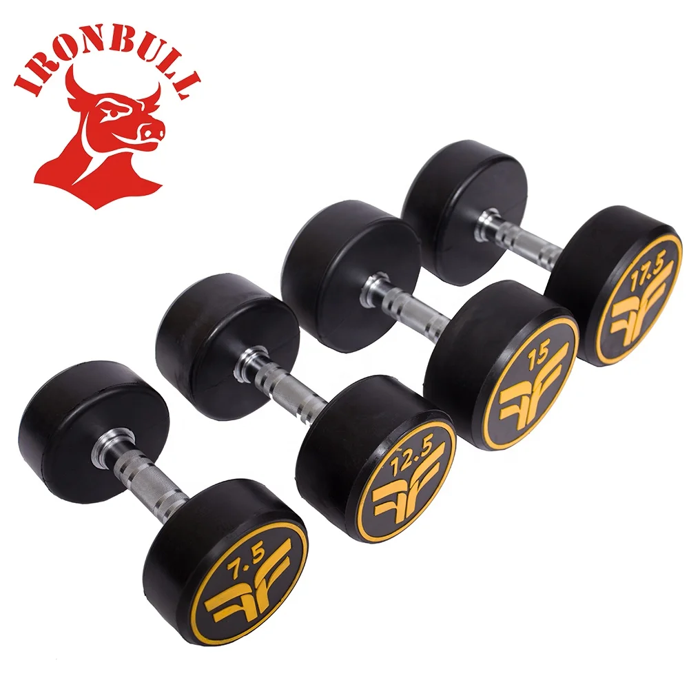 Iron Bull dumbbells gym  wholesale rubber coated dumbbell