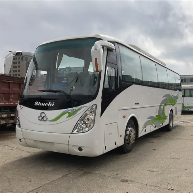 
second hand bus Shu Chi 46 seat pure electric bus used bus coach 