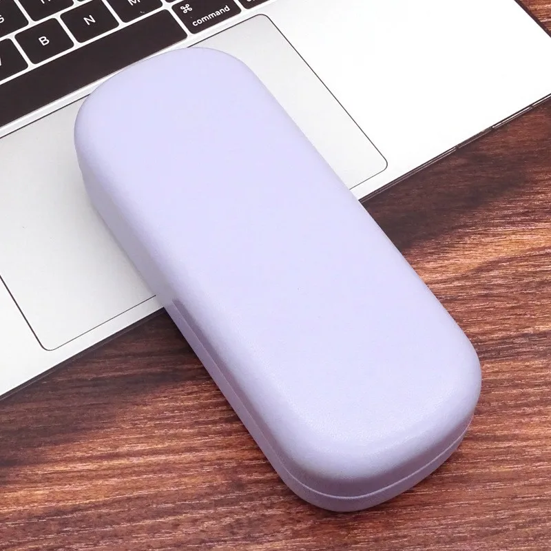 PU Leather Optical Eyeglass Packing Cases for Reading Glasses Metal Hardcase Bag Custom Logo Eyewear Glasses Cover Storage Box