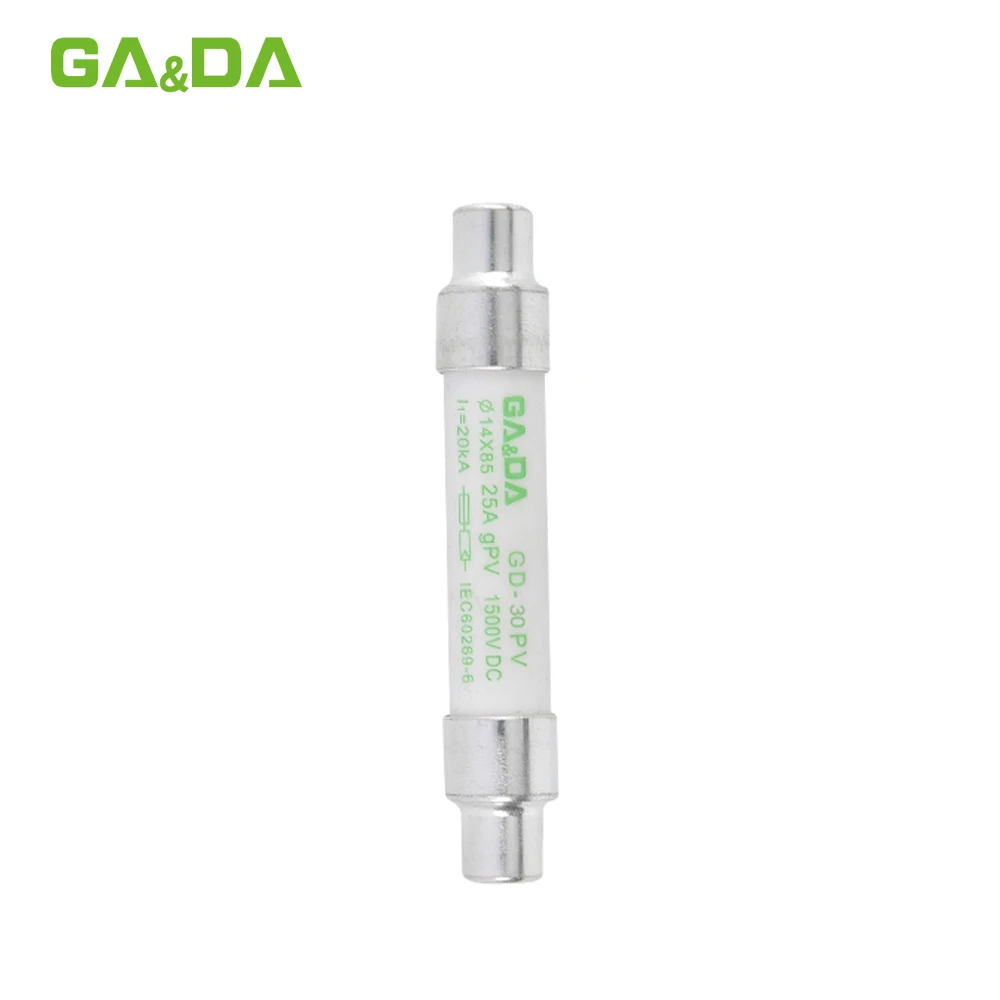 CE TUV High Voltage Electric DC 30A 1500V Ceramic 10x38 Solar PV Fuse core