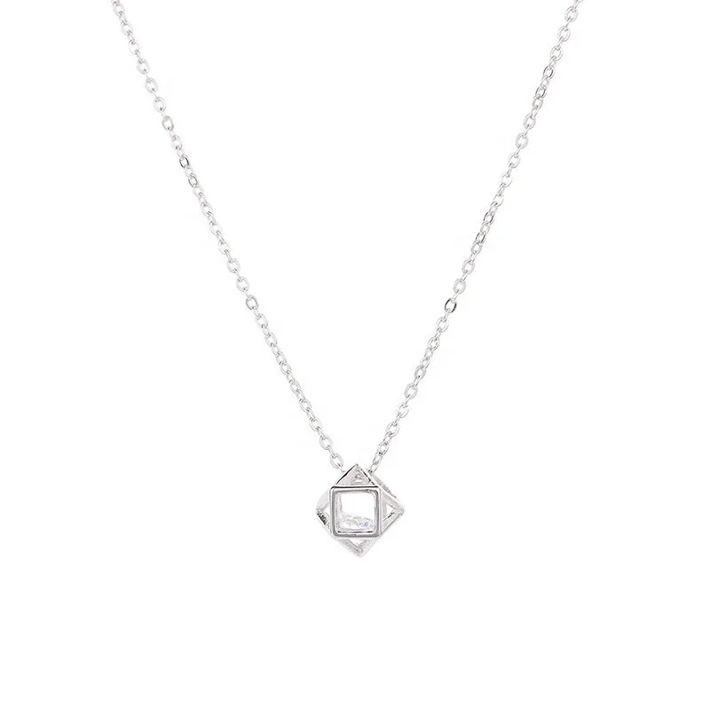 
wholesale geometry pendant 925 sterling silver jewelry necklace 