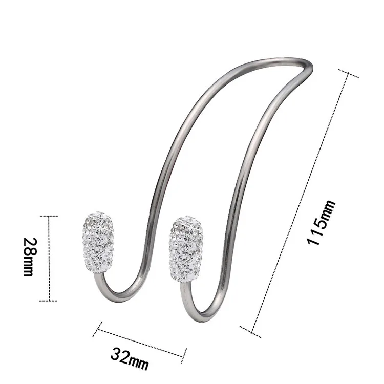 Multifunctional Stainless Steel Universal Bling Car Back Seat Hanger Rhinestone Hook For Interior Headrest Organizer