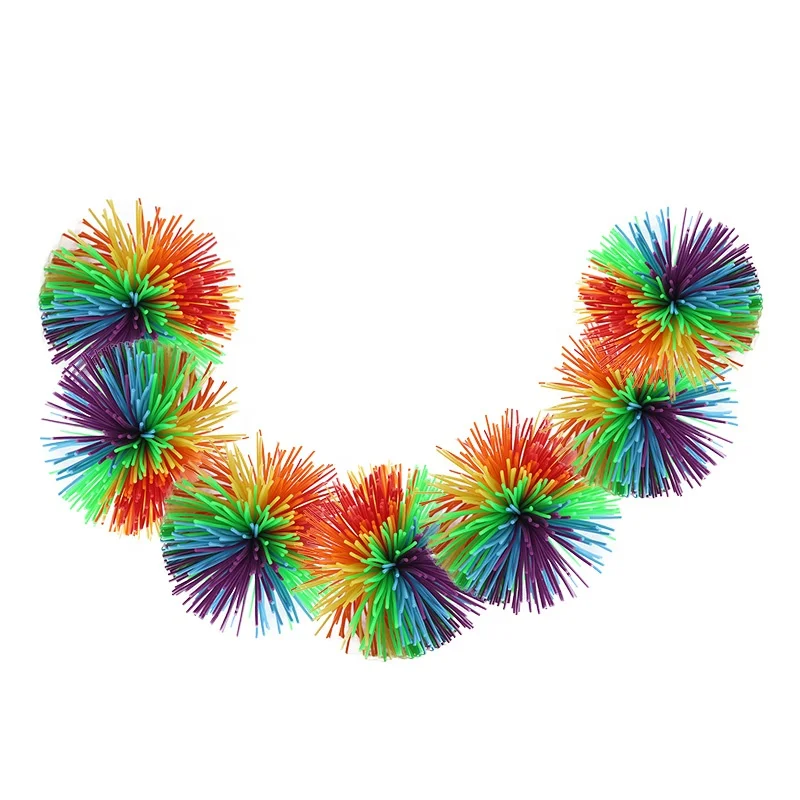  Мягкие сенсорные снятие стресса игрушки весело эластичные Fidget Rainbow восклицательный знак 60 мм мяч игрушка обезьянка с помпонами мячи для снятия на заказ