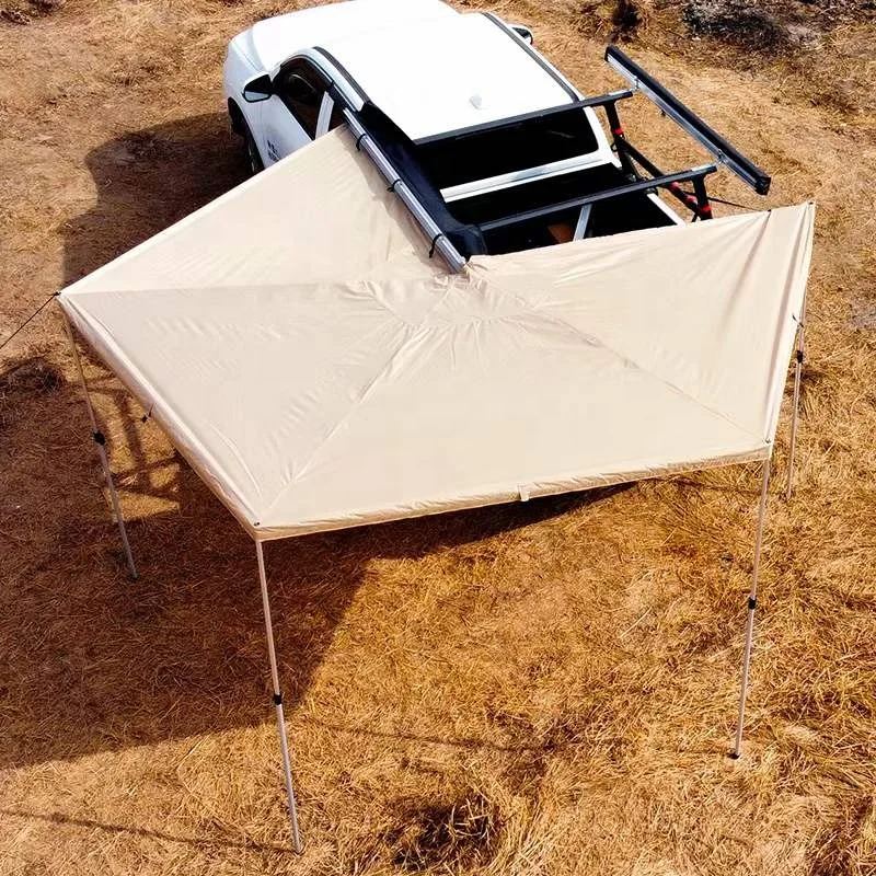 Outdoor Camping Car Shelter 270 Degree Foxwing Awning Retractable Car Roof Side Awning