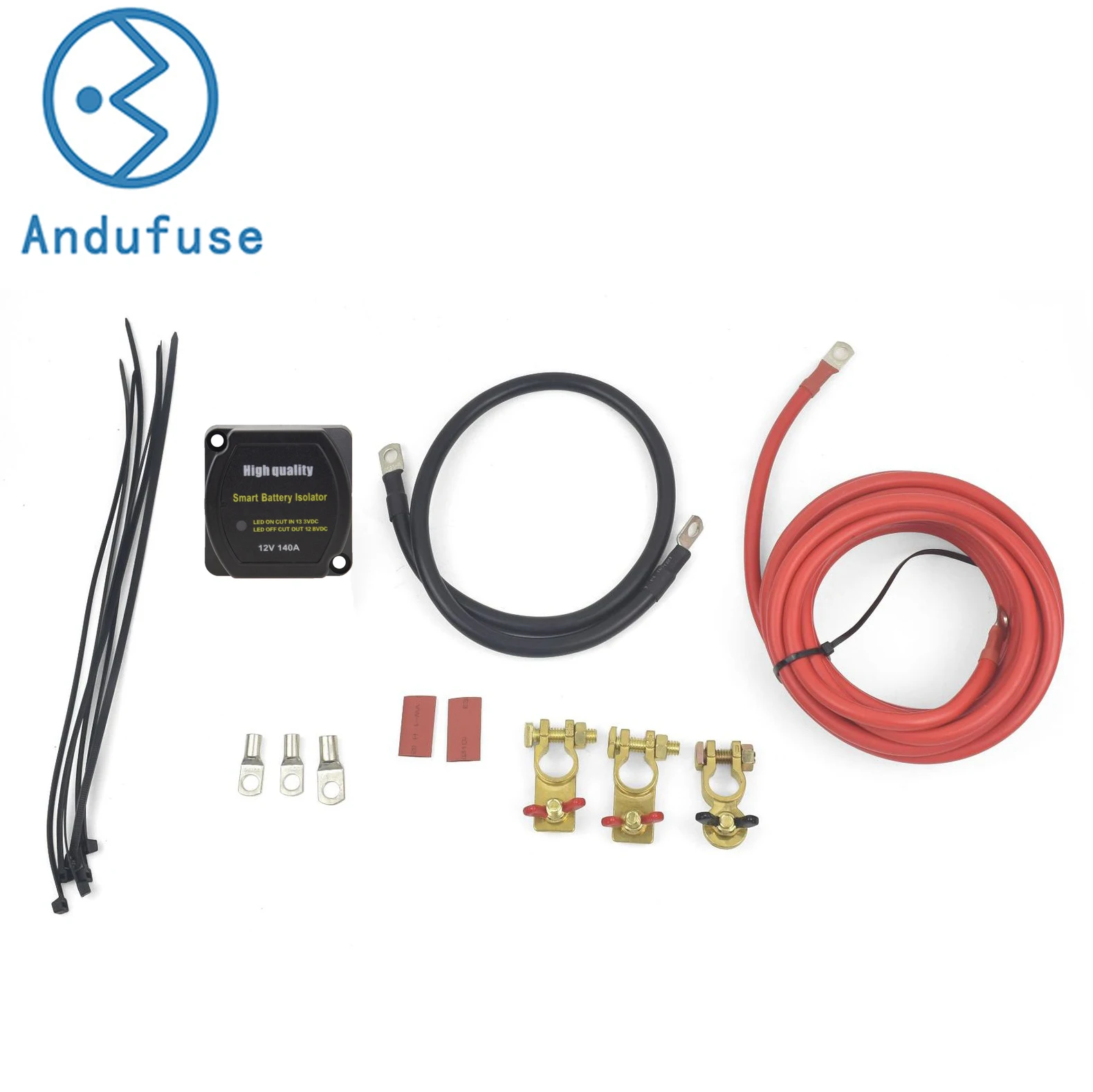 Dual Smart Battery Isolator Kit 12V 140Amp Voltage Sensitive Relay VSR Double Battery Automatic Charging Relay Compatible