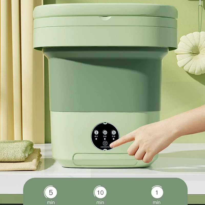 In Stock  the New 11L Silicone Electric Mini Foldable Mini Portable for Traveling Foldable Washing Machine
