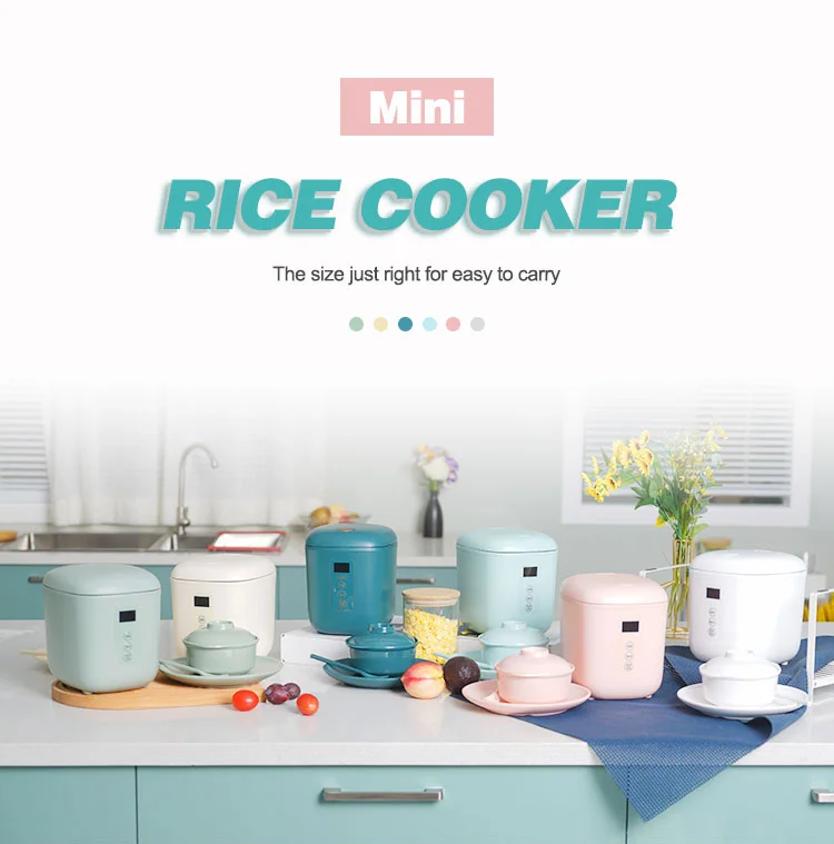 1.2L multi-functional non-stick household rice cooker, multi-color, removable inner cover for cleaning