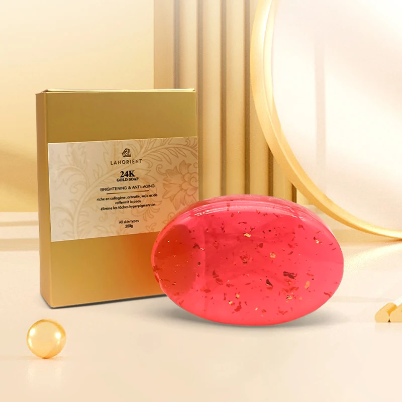 Private Label Bath Supplies Organic Whitening Soap With Glutathione Lightening Red Rose Bar Soap