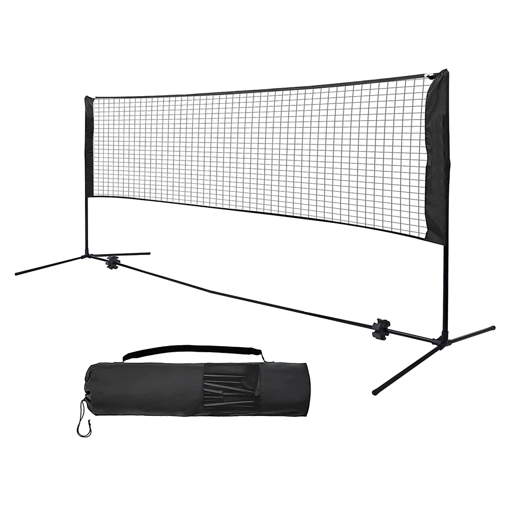 Portable Sports Set for Badminton, Tennis, Kids Volleyball, Pickleball,  Nylon Net with Poles