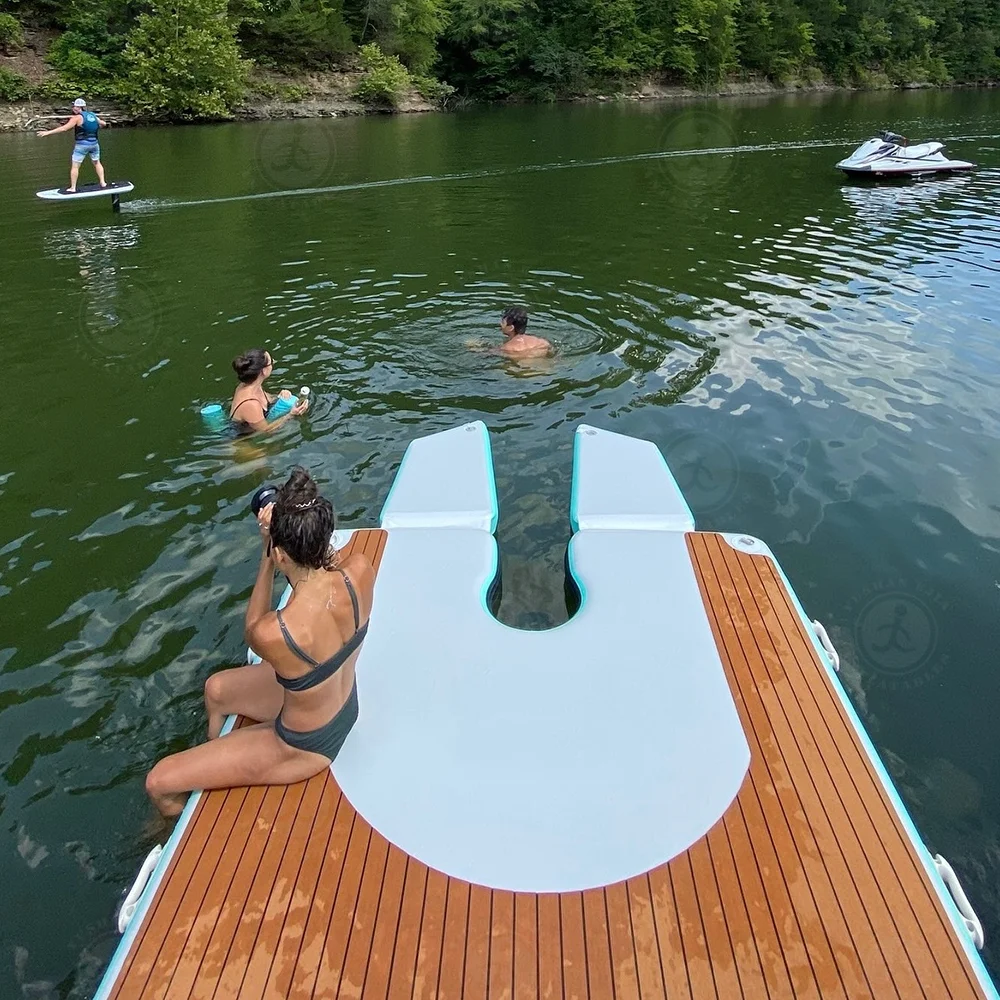 Durable Inflatable EFoil Docking Station With Anti-Slip Lightweight Portable Water Jet Ski Dock for Lakes&Rivers