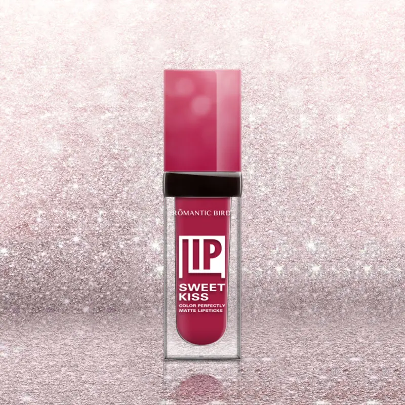 Romantic birdPrivate Label Makeup Vegan Cosmetic Waterproof Matte lip gloss long lasting Liquid matte no-stick lipstick