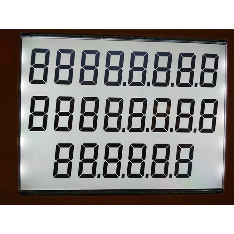 Monochrome  168pins  LCD 886 custom 7 segment lcd and lcd modules for fuel dispenser