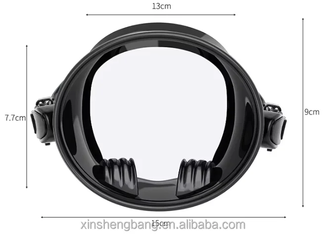 Flexible elastic liquid silicone VIEWUNOBSTRUCTED DIVING VIEWING Dive Frameless Oval Free Diving Mask