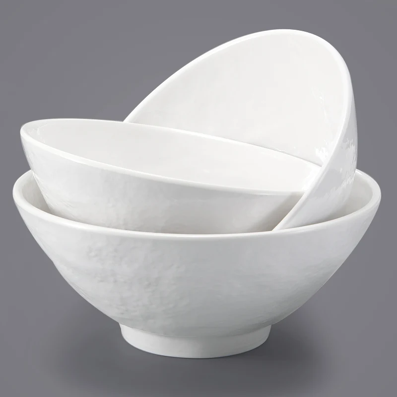 big white large bowls Hot Sale Wholesale japanese korean serving soup bowl ramen melamine ramen bowl tableware