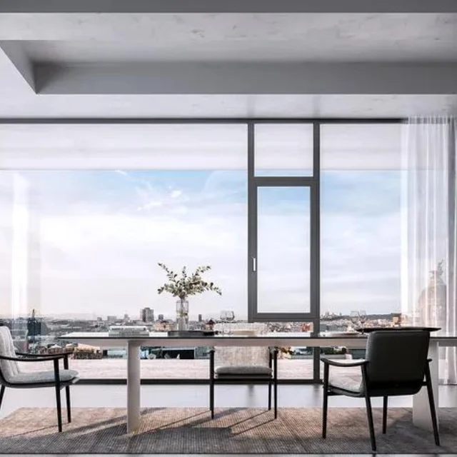 New Arrival Best Prices Outward Window Aluminium Frame Sound Proof Glass Window Plus Swinging Door