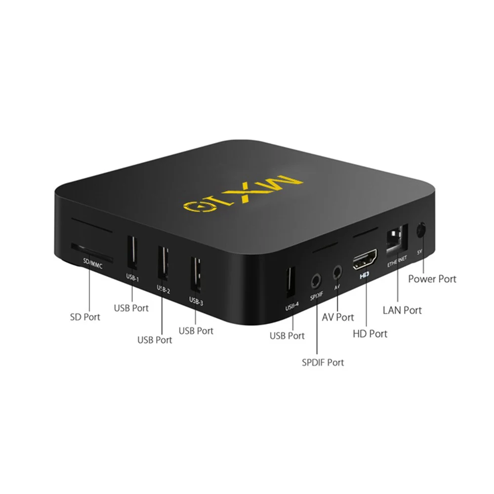 High Quality RK3328 Android 9.0 MX 10 4+64GB TV Box Digital Satellite Receiver Smart Tv 4K Media Player TV Box
