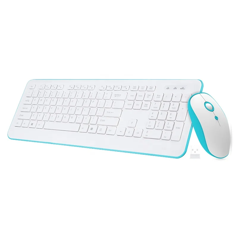 OEM Factory Многофункциональный эргономичный дизайн 2,4 ГГц USB Беспроводная Офисная Клавиатура и мышь шоколадного цвета комбо для дома