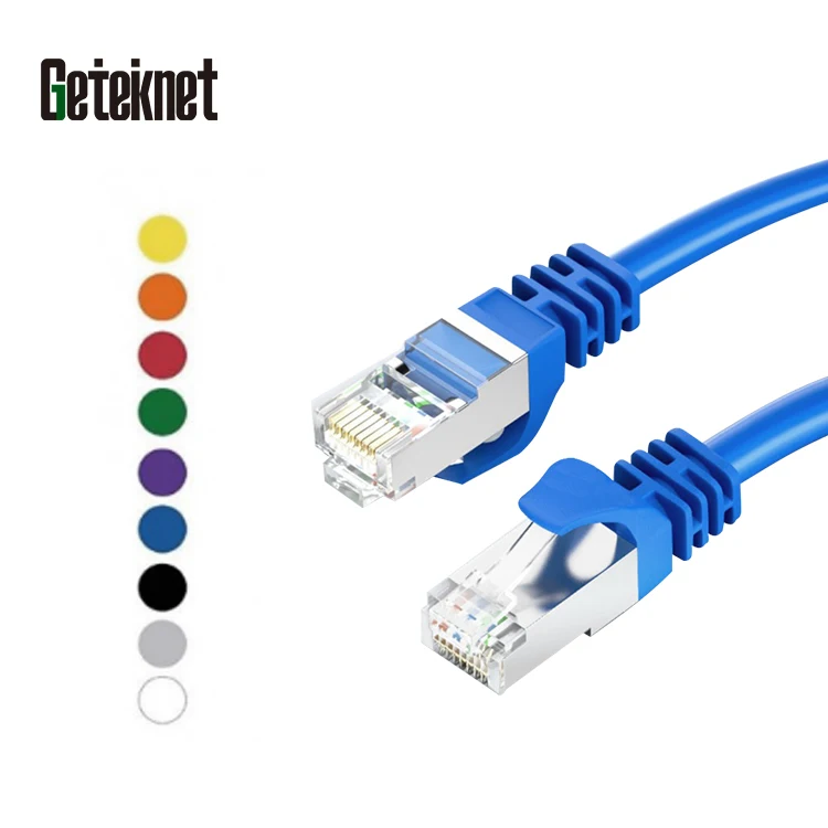 GETEKnet color customized through-wall patch cord rj45 ultra-thin patch cable cat7 ethernet rj45 cable connector