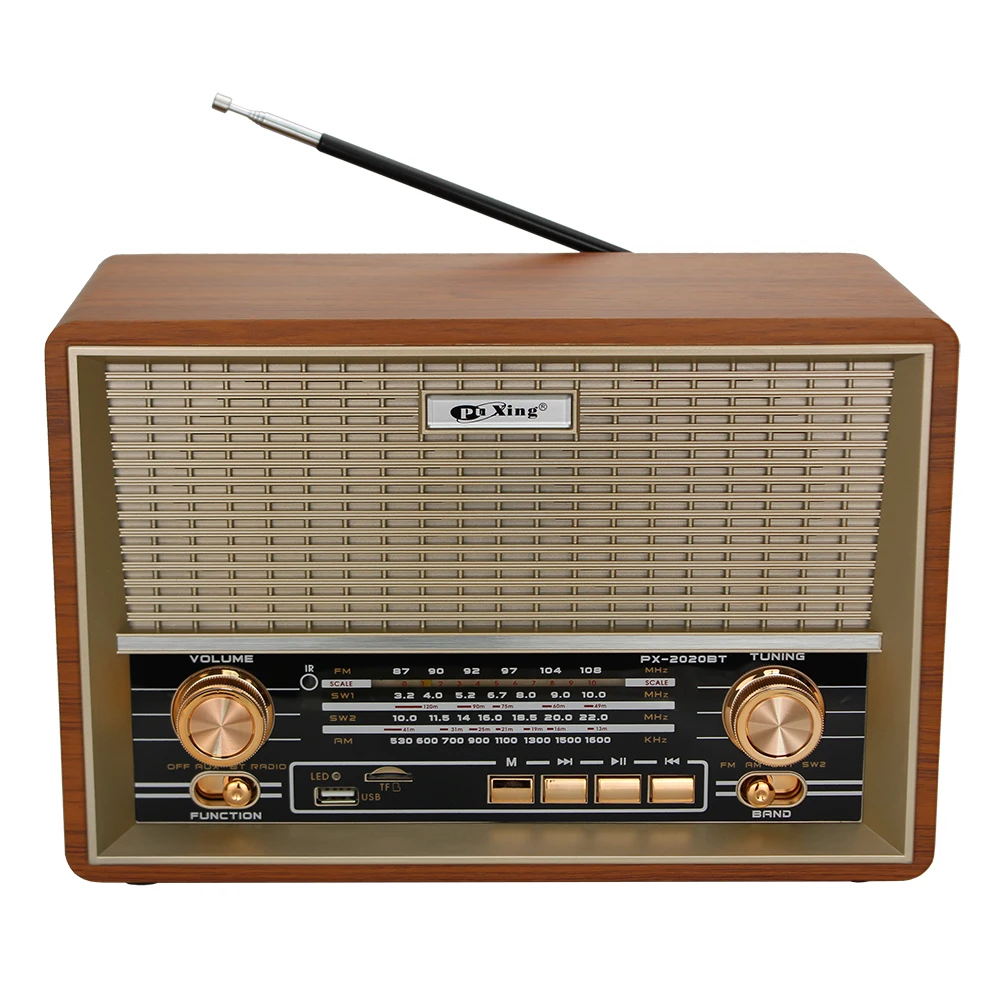 Wooden casing radio portable retro radio rechargeable fm radio HZ-93