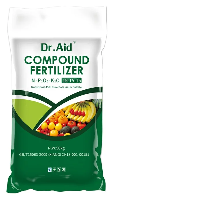 
Compound fertilizer sulfur fertilizer synergistic type NPK 15-15-15 fertilizer for fruit and vegetables 