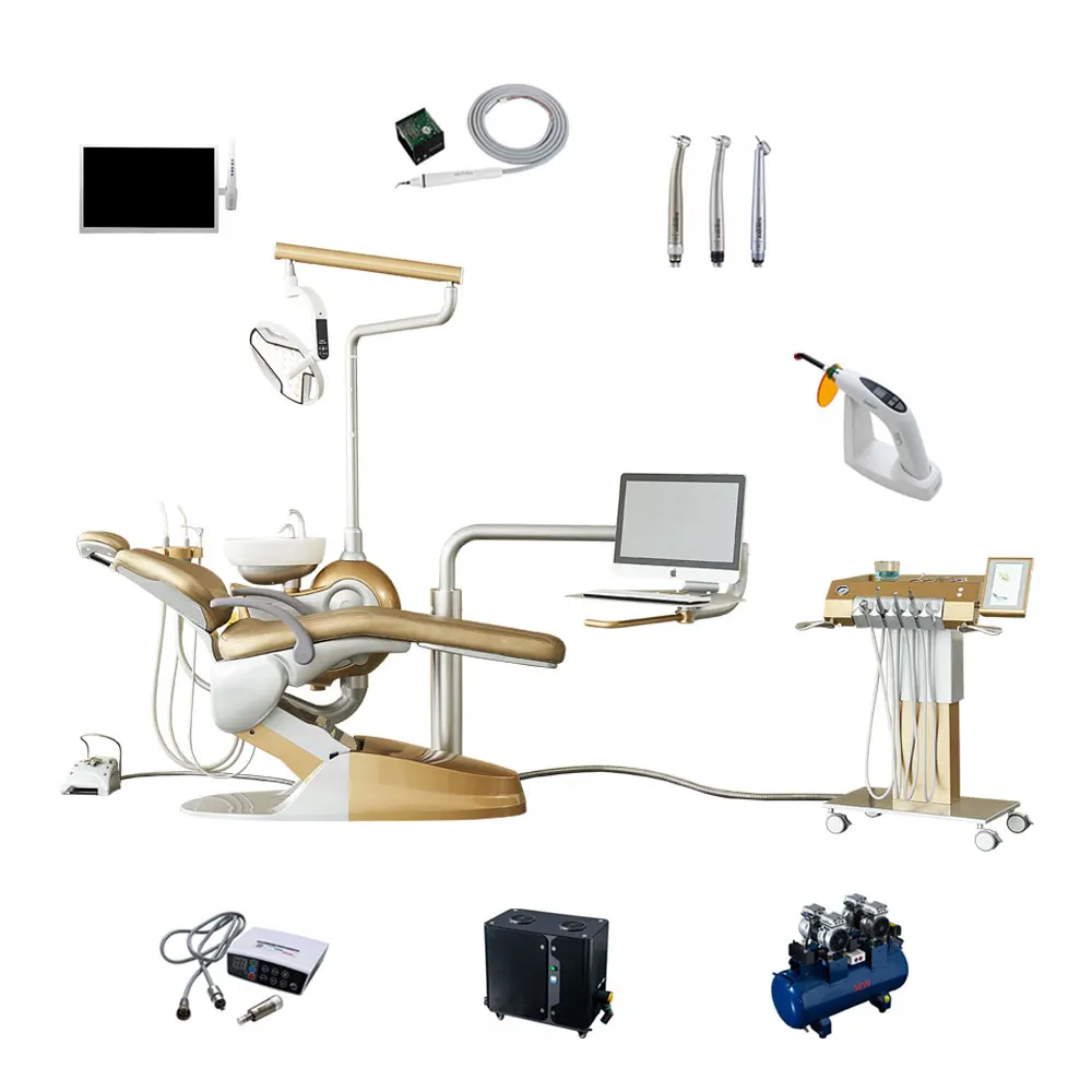 Multi-functional Premium Italy Safety dental unit durable dental equipment dental clinic furniture with implant lamp foot pedal