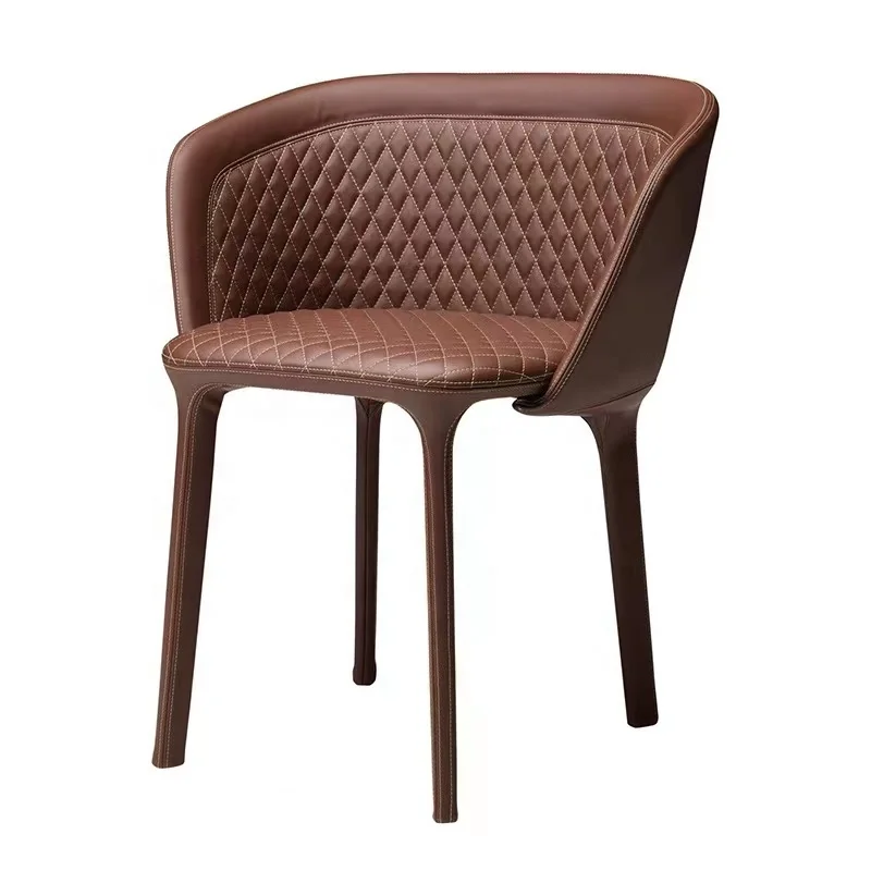 LEMON FURNITURE New designer leather upholstery dining chair home use chair