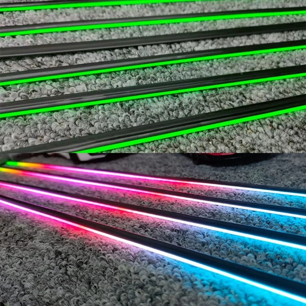 14 in 1 Symphony car Ambient lights RGB guide optic car decoration APP Voice Control light Interior Decorative Atmosphere Strip