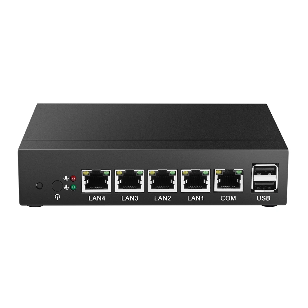 Fanless Mini PC pFsense N2830 J1800 J1900 Quad Core 4 Gigabit RJ45 LAN Firewall Appliance Network Security Mikrotik Router
