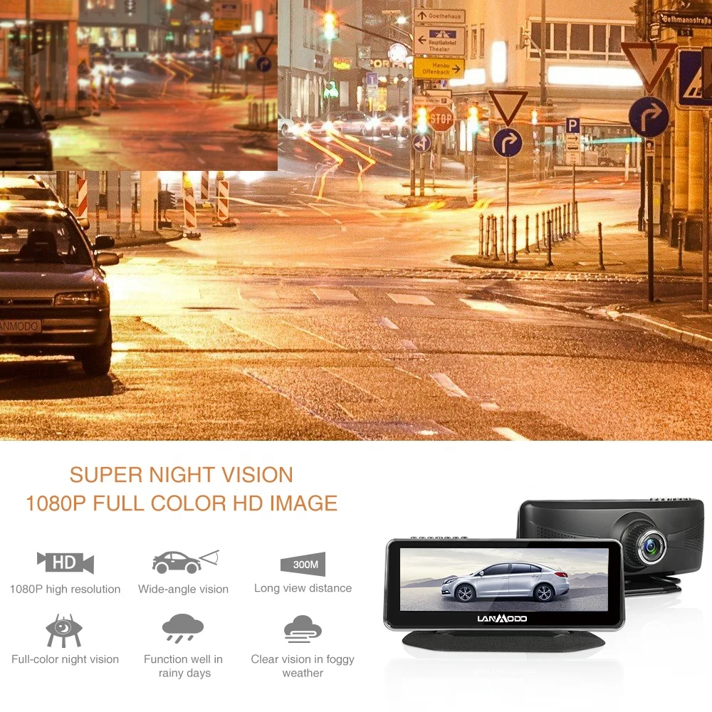 
Lanmodo Vast car dash camera for car driving black box Night Vision System 