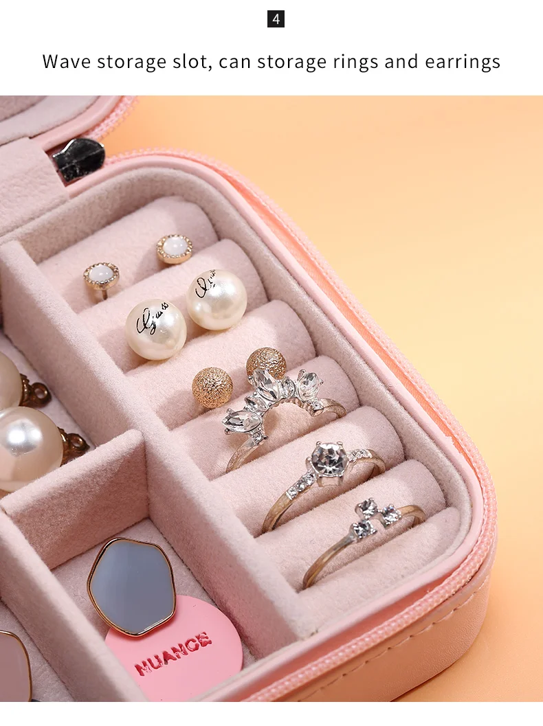 FORTE hot sale new Travel leather Jewelry Box storage necklace Packaging Boxes for Jewelry with Logo