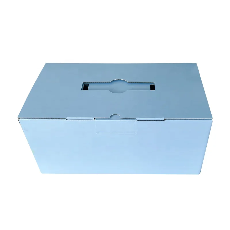 popular paper packaging manufacturer custom design corrugated foldable colorful handle fruit box stuff carton cheap paper box