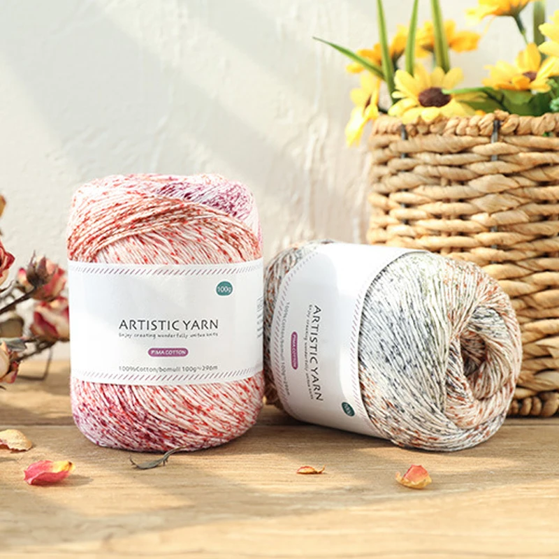 
ZENGLONG textile 100% long-staple cotton 4ply hand knitting crochet fancy artistic yarn wholesale 14 colors knitting cotton yarn 