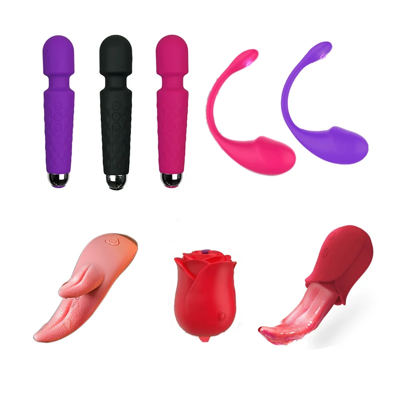 20 Patterns Mini Wand Massager USB Rechargeable Silicone Woman AV Vibrator japan mini av vibrator girls sex toy