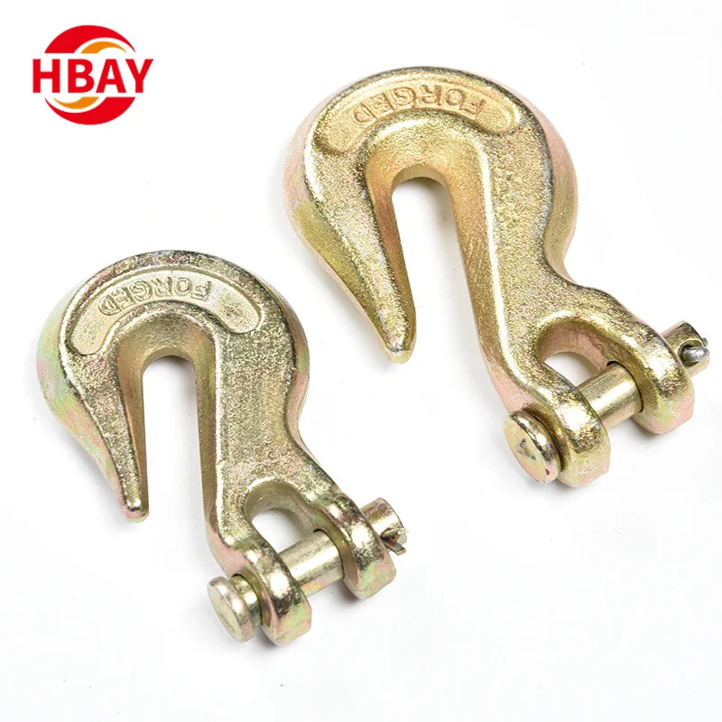 Heavy Duty Chain Grab Hook US Cargo Control Clevis Grab Hook 3/8 Inch G70 Chain Clevis Hook for Truck