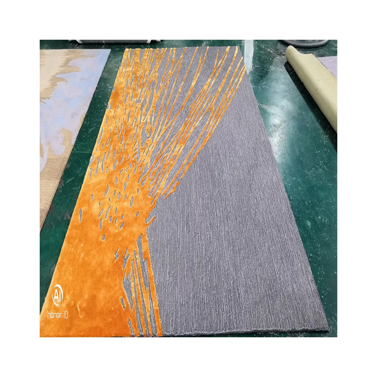 Wool blend Viscose Cotton Cloth Backing Rug Hand Tufted Rug