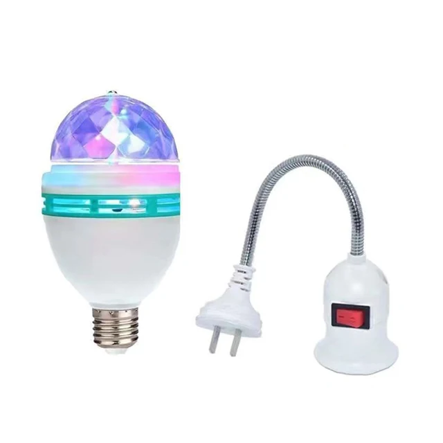Mini E27 6w Colorful Rotating Crystal Magic Ball Rgb Led Stage Light Bulb For Christmas Xmas Party Disco Dj Effective Lamp