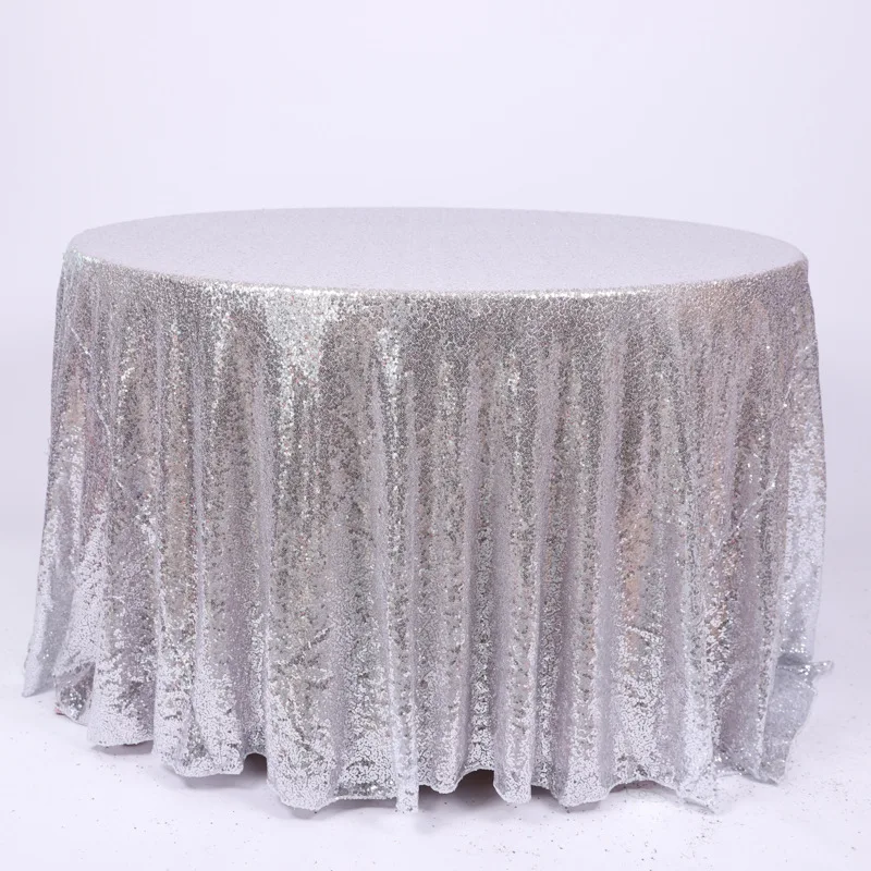 Sequin Tablecloth Round Sparkly Rose Gold Drape Table Cloth Sequin Fabric Table Cover for Wedding Birthday Party Table Decor