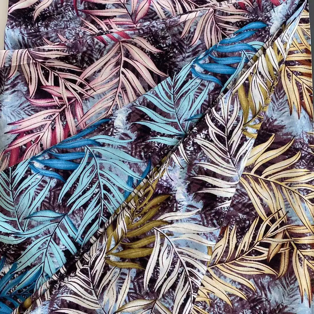 ISP Textile 45s soft challis rayon fabric plain fabric rayon floral printed tecido viscose material viscose 100% rayon fabric