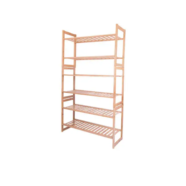 BAMBKIN Home storage  2-6 tier shoe rack storage rack  shelf bamboo shoe cabinet