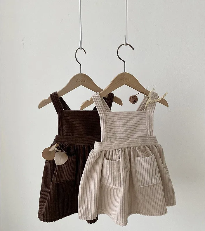 LL03235 autumn new arrival infant baby girls rompers toddler kids jumpsuit overall dress clothing set wholesale sleeveless