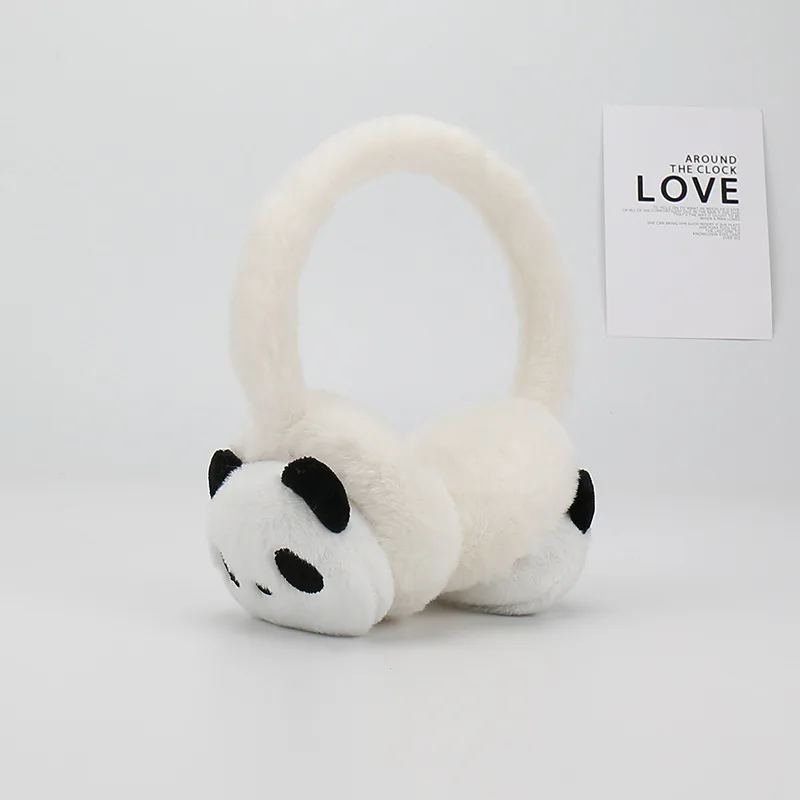 Cute Panda Keep Warm With Velvet and Adjustable Imitation Rabbit Fur Thickened Earmuffs