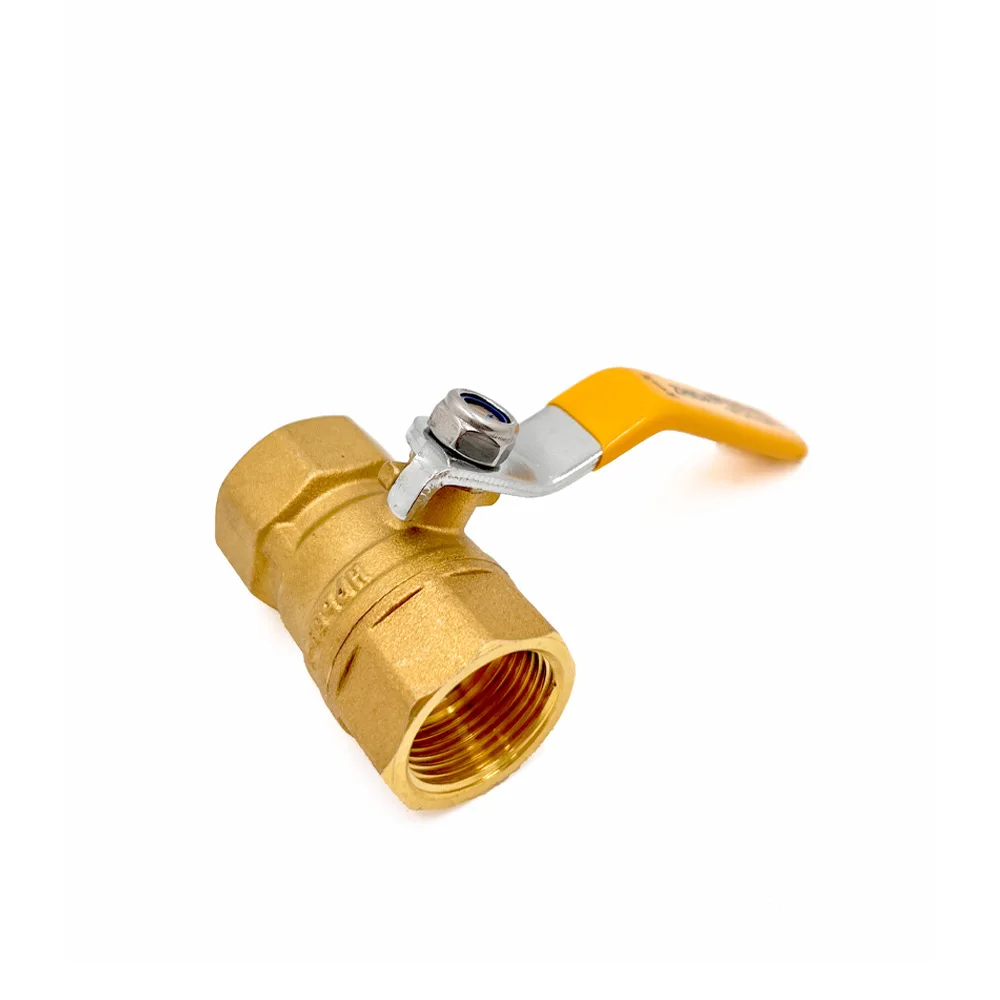 Heavy Duty Valve  Brass Oil Gas 1/4 Inch Male x Female NPT Thread Brass Gas Ball Valve